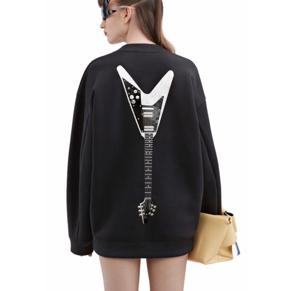 NWOT Acne Studios Beta Guitar Sweatshirt black M